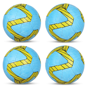Ballon de football en cuir cousu à la machine KHILAN INDUSTRIES, léger (0,4-0,45 kg), écologique, durable, haute qualité, multicolores, pour équipe - Product Image 6