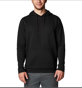 Sweat-shirt à capuche rouge pour femme, coupe classique, manches longues, en coton tricoté, couleur unie, pour l'automne, avec poches - Product Image 1