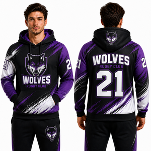 Sudadera con Capucha Personalizada para Equipos, Impresión por Sublimación, Logotipo del Fabricante, Nombre, Número, Sudadera Deportiva, Venta al Por Mayor, OEM, Ropa de Club, Proveedor de Exportación, Pro US - Product Image 1