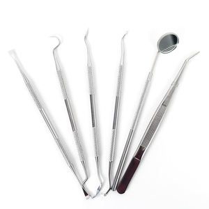 Kit d'examen dentaire en acier inoxydable pour usage professionnel : miroir de blanchiment dentaire, détartreur, pinces, instruments chirurgicaux de base - Product Image 3
