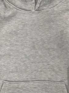 เสื้อฮู้ดผู้ชายทรงปกติ สีเทาล้วน ผ้าฝ้ายฟลีซ 100% สวมใส่สบาย มีกระเป๋าหน้า ระบายอากาศได้ดี แห้งเร็ว น้ำหนัก 370 กรัม - Product Image 6