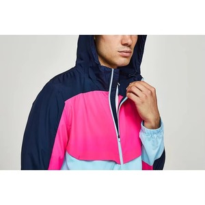 Ensemble deux pièces coupe-vent personnalisé pour homme OEM, short zippé, 100 % polyester respirant, écologique, logo personnalisé - Product Image 5
