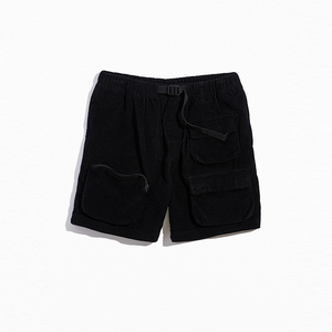 Shorts cargo en coton corduroy avec logo personnalisé, taille élastique, style streetwear décontracté d'été, décoration à motifs, plusieurs poches - Product Image 6