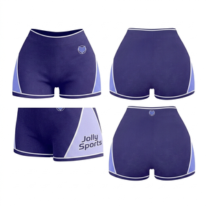 Women Ribbed Nylon Spandex GSM <b>Booty</b> Shorts Contrast Side Panels <b>Heat</b> Transfer Custom Logo Activewear <b>Booty</b> shorts for women - Product Image 1