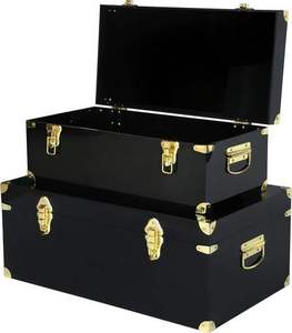 Caja de Almacenamiento Metálica con Diseño Martillado y Recubrimiento Negro para Ropa y Joyas, Caja de Almacenamiento Ligera y Resistente para el Hogar con Cerradura - Product Image 2