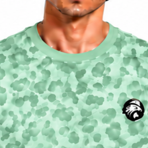 Mint Green <b>Leopard</b> <b>Print</b> T <b>Shirt</b> Short Sleeve Casual Crew Neck Pattern Tee Lightweight Comfortable Streetwear Everyday Fashion - Product Image 3
