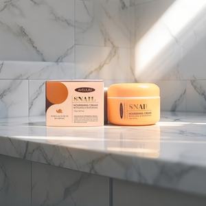 Crème hydratante à la mucine d'escargot Puro Moment, hydratation longue durée, crème élastique pour le visage et le corps, apaisante, 110 g, tous types de peau - Product Image 1