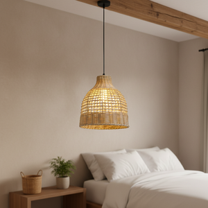 Luminaire suspendu en rotin avec abat-jour tissé à la main - Product Image 2