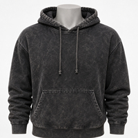 Hoodie Acid Wash Pria Terbaru Harga Grosir Untuk Dewasa Layanan OEM Gaya Streetwear Terbaru Hoodie Acid Wash Pria