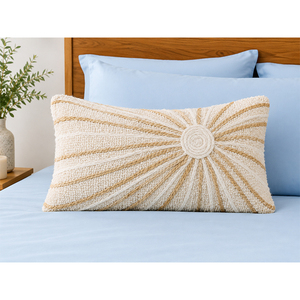 Handwoven Cotton <b>Cushion</b> <b>Cover</b> Textured Rope Embroidery Decorative Throw Pillow <b>Cover</b> - Product Image 2