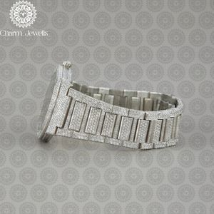 Montre de luxe Charm_Jewells en acier inoxydable, boîtier 38 mm, cadran en verre, mouvement mécanique analogique, bracelet unisexe tendance, étanche 10 bars - Product Image 5