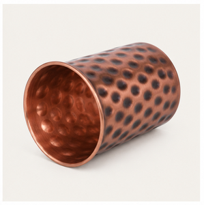 Pure <b>Copper</b> Hammered Water Tumbler Handcrafted Drinking Glass for Wellness, Eco-Friendly & Antimicrobial Luxury Drinkware - Product Image 6