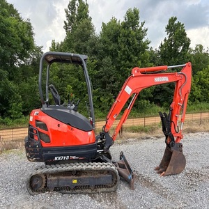 Mini-excavatrice sur chenilles Kubota KX163, orange, hydraulique, équipement de construction - Product Image 6