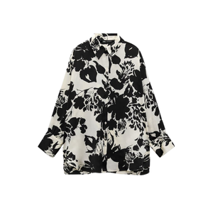 Camisa de Fiesta para Mujer, Casual, Verano, Transpirable, Algodón, Patchwork, Bordado a Mano, Cuello Camisero, Manga Larga, Estilo Simple - Product Image 3