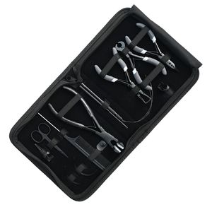 Complete Hair Extension Tools Kit Microbeads Tape In Plier Keratin Bond Cutter Hook Loop Wire Comb <b>Needle</b> Scissor Parting Finger - Product Image 1
