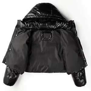 Chaqueta de lona acolchada con cuello mandarín para hombre, de longitud regular, con capucha, transpirable, de secado rápido, estilo urbano, invierno 2026 - Product Image 3