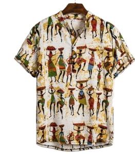 เสื้อเชิ๊ตผู้ชายแขนสั้นลำลองสำหรับผู้ชายเสื้อเชิ๊ตพิมพ์ลาย - Product Image 3