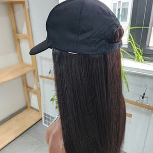 Perruque chapeau 100% cheveux humains vierges vietnamiens, super double drawn, ultra-lisse, 16 pouces, couleur naturelle - Product Image 2