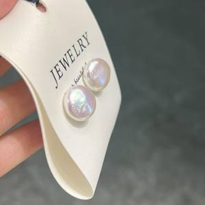 Pendientes de Plata de Ley 925 de Joyería Real, Perlas Naturales de Alta Calidad de 9-10 mm, Venta al por Mayor del Fabricante con Caja de Regalo - Product Image 3