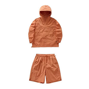 Hot Selling OEM Custom <b>Men's</b> Short Set Premium Quality Nylon Zip Hoodie and Shorts New Arrival Windbreaker Short Set Lightweight - Product Image 4