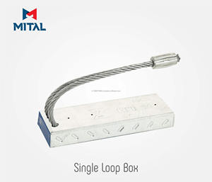 Boîte à boucle unique galvanisée configurable avec des tailles de perçage personnalisées pour les applications de murs modulaires en béton préfabriqué - Product Image 2