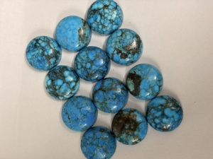 Turquesa Azul Natural de Gran Tamaño, 18mm y 15x20mm, Cabujón Redondo, Corte Ovalado, Piedra Preciosa Suelta para Joyería, Piedra en Bruto Teñida - Product Image 5