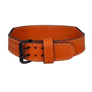 Back Support 10mm Double Prong Weightlifting Belt Genuine Leather Prong Belt Bodybuilding <b>Trainer</b> Lifting Belt Unisex - Product Image 4