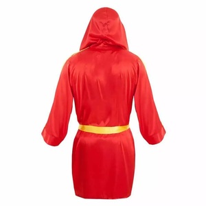Robe de boxe à capuche en tissu satiné de haute qualité, tenue d'arts martiaux pour enfants et adultes, style sportif, robe de ring - Product Image 5