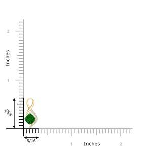 14K <b>Solid</b> <b>Gold</b> Natural Emerald Infinity Twist <b>Pendant</b> With Diamond Accents Classic Fine Jewellery Anniversary Gift For Her 2026 - Product Image 3