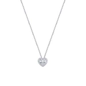 Collar Elegante con Diamante Corte Corazón Majestic, 1.75 Ct, F VS1, Diamante Cultivado en Laboratorio, en Oro Blanco de 18K, para Fiesta de Compromiso - Product Image 4