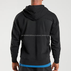 Sweats à capuche zippés pour hommes épaule tombante oversize Sweat à capuche lourd pour hommes sweat à capuche fonctionnel à double fermeture éclair pour hommes - Product Image 3