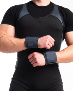 Bandes de poignet de fitness unisexes en néoprène avec logo personnalisé, respirantes, antidérapantes, fermeture réglable à scratch pour la musculation - Product Image 4