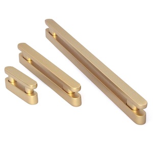 Manijas de latón elegantes para gabinetes con placa posterior, manijas duraderas y con estilo para muebles, herrajes para cajones de cocina y manijas para puertas. - Product Image 2