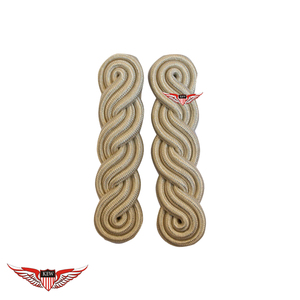 KEW Eco-Friendly Vintage Embroidered Bullion Wire Mylar Thread Customizable Size/Color/Material Epaulettes <b>Braided</b> <b>Accessory</b> - Product Image 1