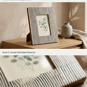 Cadre photo en résine et os incrusté de qualité supérieure, design mosaïque artistique fait main, présentoir d'images personnalisé pour la décoration intérieure de luxe - Product Image 3