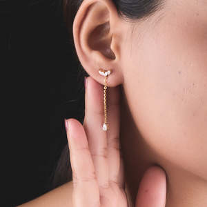 Diamante Sui Dhaga Estilo Pendientes de gota Género elegante Joyería de diamantes - Product Image 1