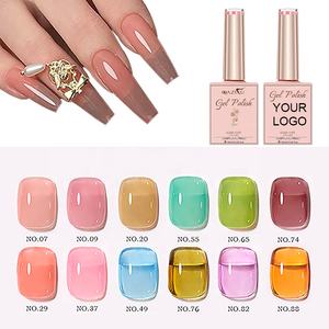 Marque privée <span class=keywords><strong>Vernis</strong></span> Gel Semi <span class=keywords><strong>Permanent</strong></span> Translucide <span class=keywords><strong>Bio</strong></span> Vegan Jelly Nude <span class=keywords><strong>Vernis</strong></span> à Ongles Gel Uv 95 Couleurs - Product Image 2