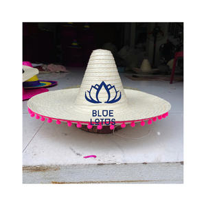 Sombrero de Paja Mexicano Tradicional en OFERTA para Eventos del Cinco de Mayo, Decoración de Fiestas, Exhibiciones en Restaurantes y Accesorios para Fotomatones - Product Image 1