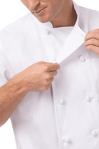 Vêtements de travail d'été 100% coton et élasthanne, uniforme de chef de cuisine à manches courtes pour restaurant, cantine, style fin - Product Image 6
