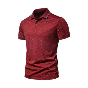 Polo pour homme 100% coton respirant à manches courtes, couleur unie, décontracté, pour le golf, doux - Product Image 2