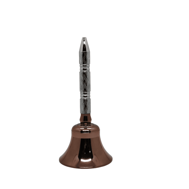 Vintage Brass Hand Bell Decorative Desk Counter Bell with Casting Technique Traditional Style for Home Office Hotel Reception