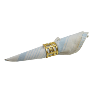 Anneau de serviette en métal de forme ronde avec finition plaquée or, pour la décoration d'événements, de fêtes et de traiteurs - Product Image 6