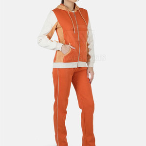 Premium Quality Summer Women's Hooded Solid Two-Piece <b>Tracksuit</b> Customizable Long Sleeves 100% Cotton Lightweight Breathable - Product Image 4