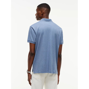 Polo d'entreprise OEM pour homme, bleu chiné, respirant, décontracté, uniforme professionnel, en coton doux et respirant - Product Image 5