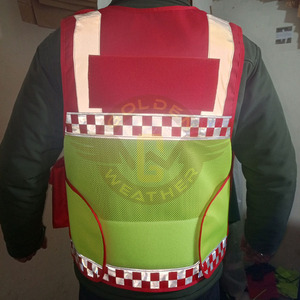 Hi Vis Reflective <b>Safety</b> Vest Guard Use Workplace Security Uniform Multi Pocket 100% Polyester Mesh Customized guard uniform - Product Image 6