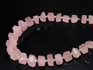 ลูกปัดหินควอตซ์เหลี่ยมเพชรพลอยขนาด8-10มม. ทำด้วยมือลูกปัดหินก้อนกลมแบบหลวม - Product Image 3