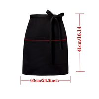 Customizable Polyester Textile Brown Sleeved Apron with 1-4 Pockets Custom Logo & Name for Cleaning Supplies Work Suit