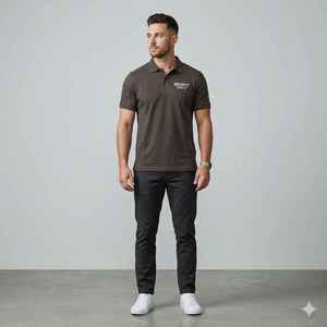 Polo pour homme 100 % coton de haute qualité, respirant, grande taille, motif uni, technique, décontracté, vente en gros - Product Image 1