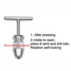Portabrocas Universal para Cirugía General con Certificación CE de Bisons International, Instrumento Quirúrgico Ortopédico - Product Image 2