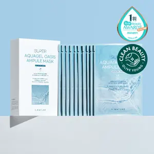 Super Aqua Gel Oasis Ampoule Masque Feuille 10P Masques faciaux de bonne qualité - Product Image 1